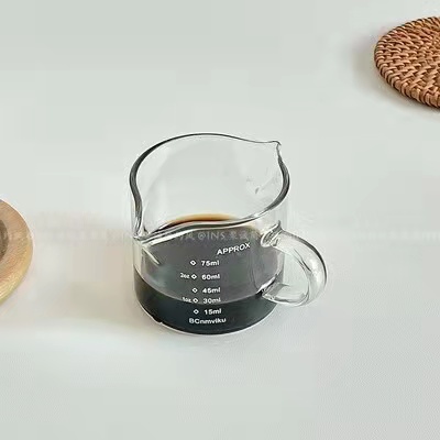 Glass Milk Cup Double Lips