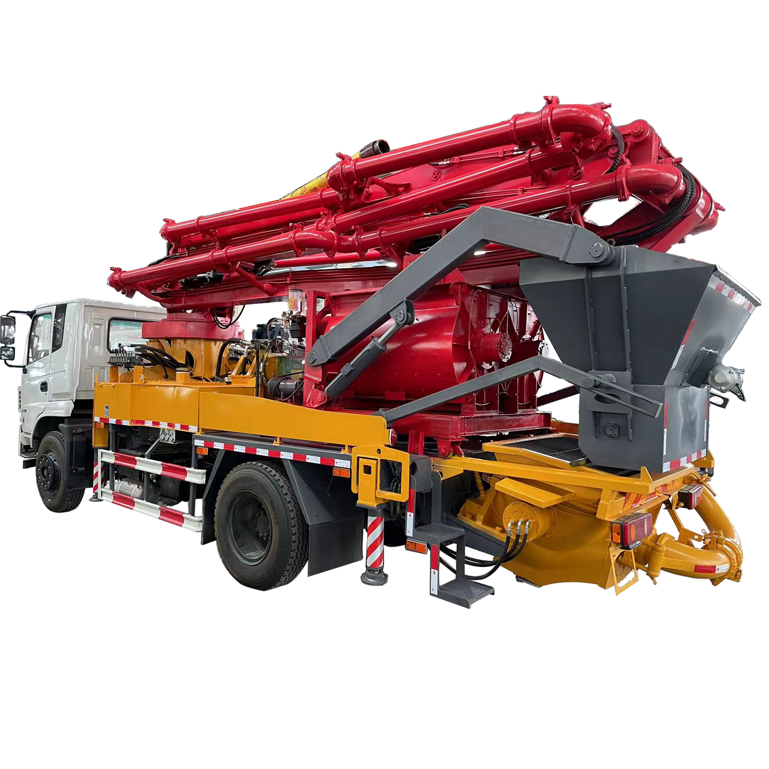 26m truck boom pump with mixer