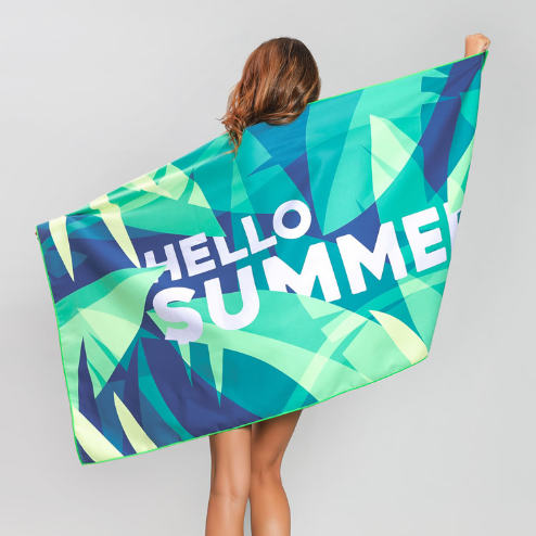 Microfiber Custom Double sides Printed Summer Sand Free Beach Towel