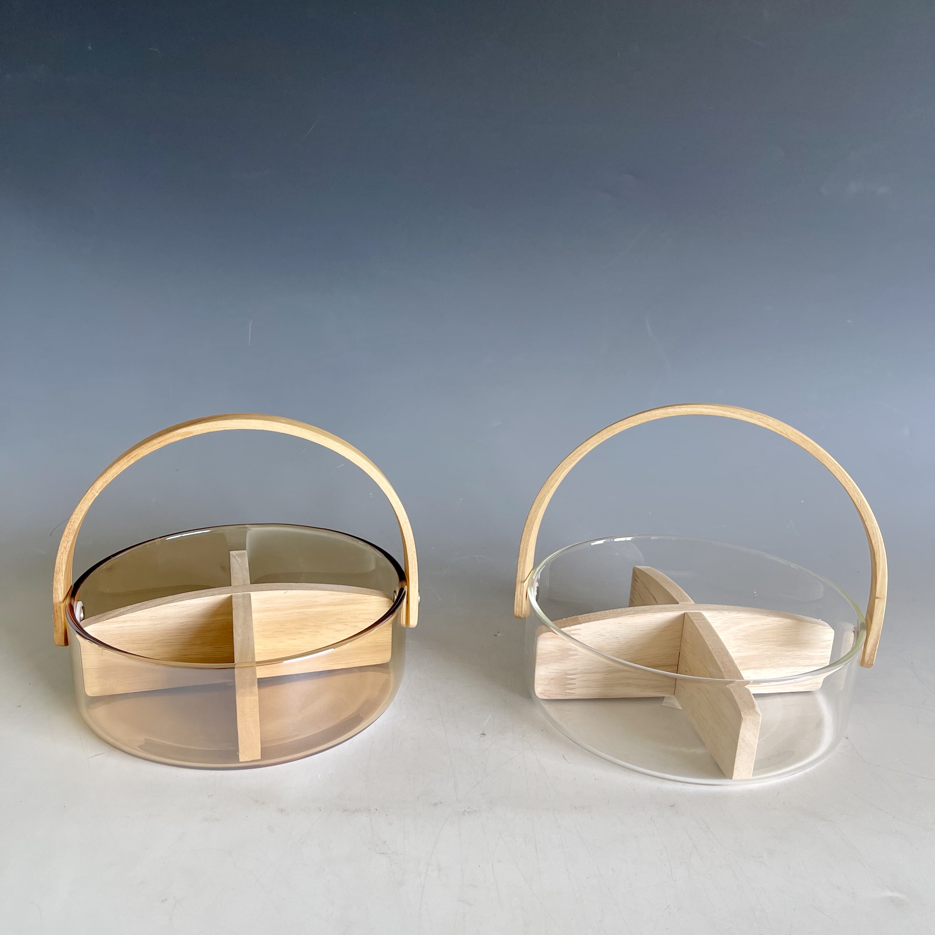 Glass Container with Wood Handle