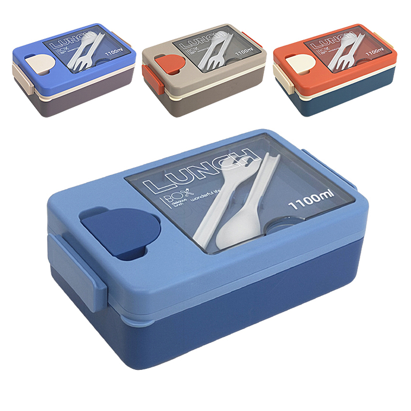 1100ml Single Lunch Box W/ Cutlery