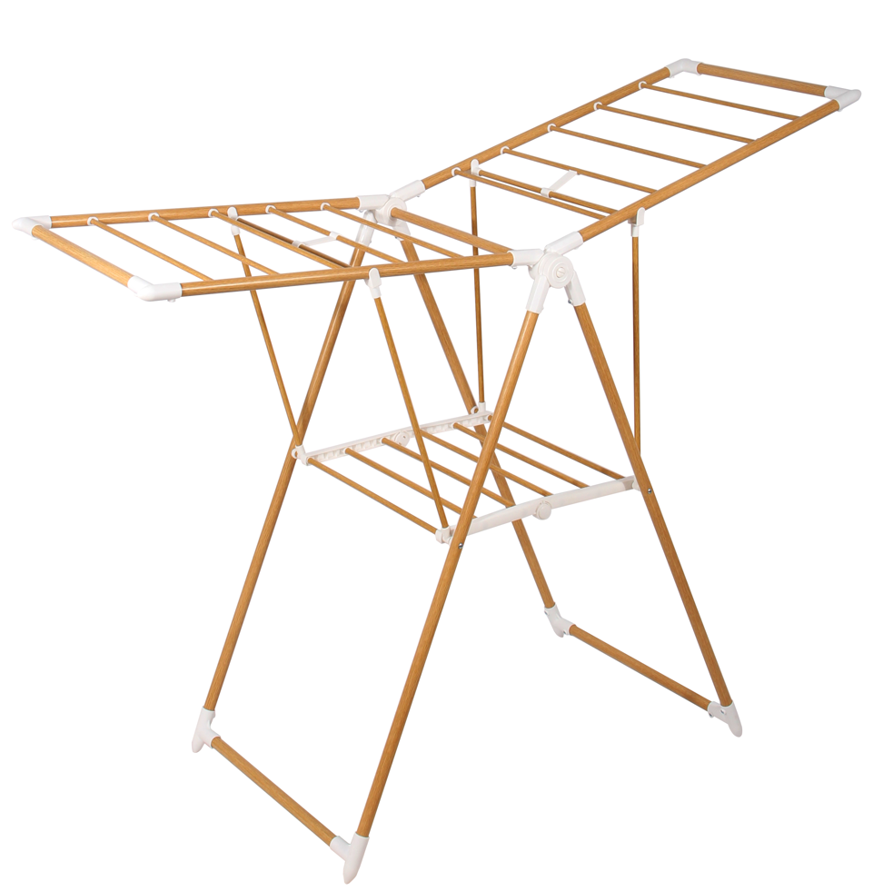 Wood style clothes dryer rack