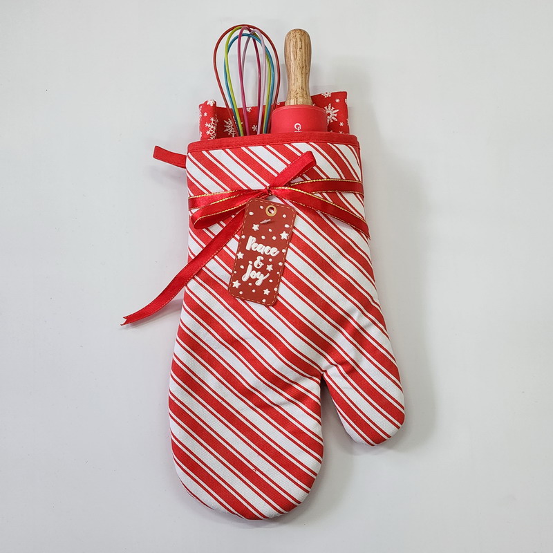 Christmas gift sets oven mitten with towel baking tool sets
