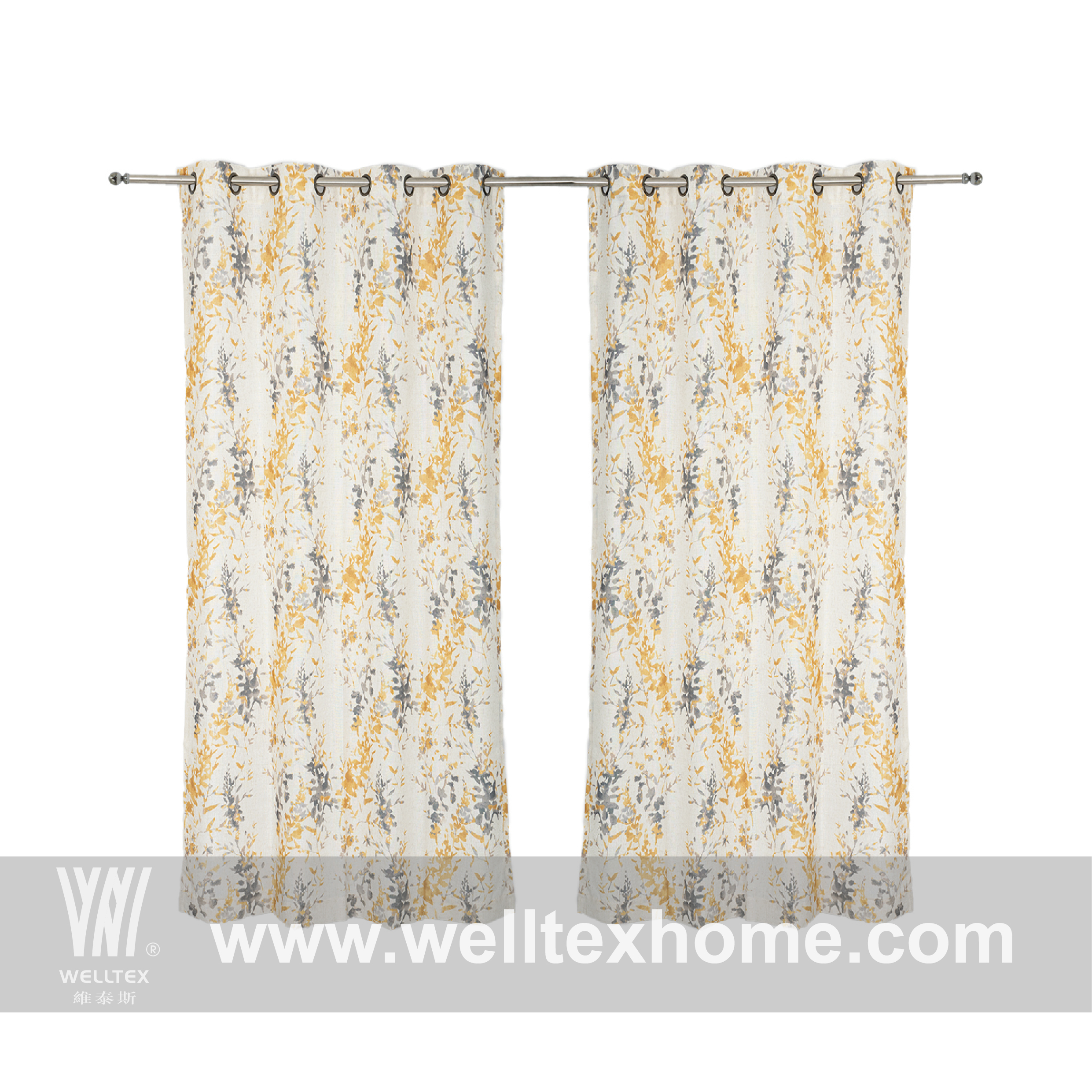 Curtain with printed