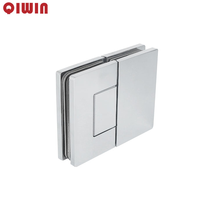 Shower glass clamp, shower hinge