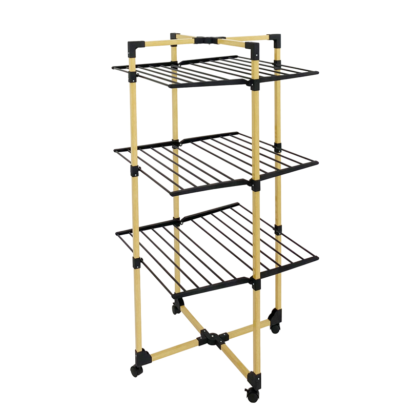 Three layer foldable dryer rack