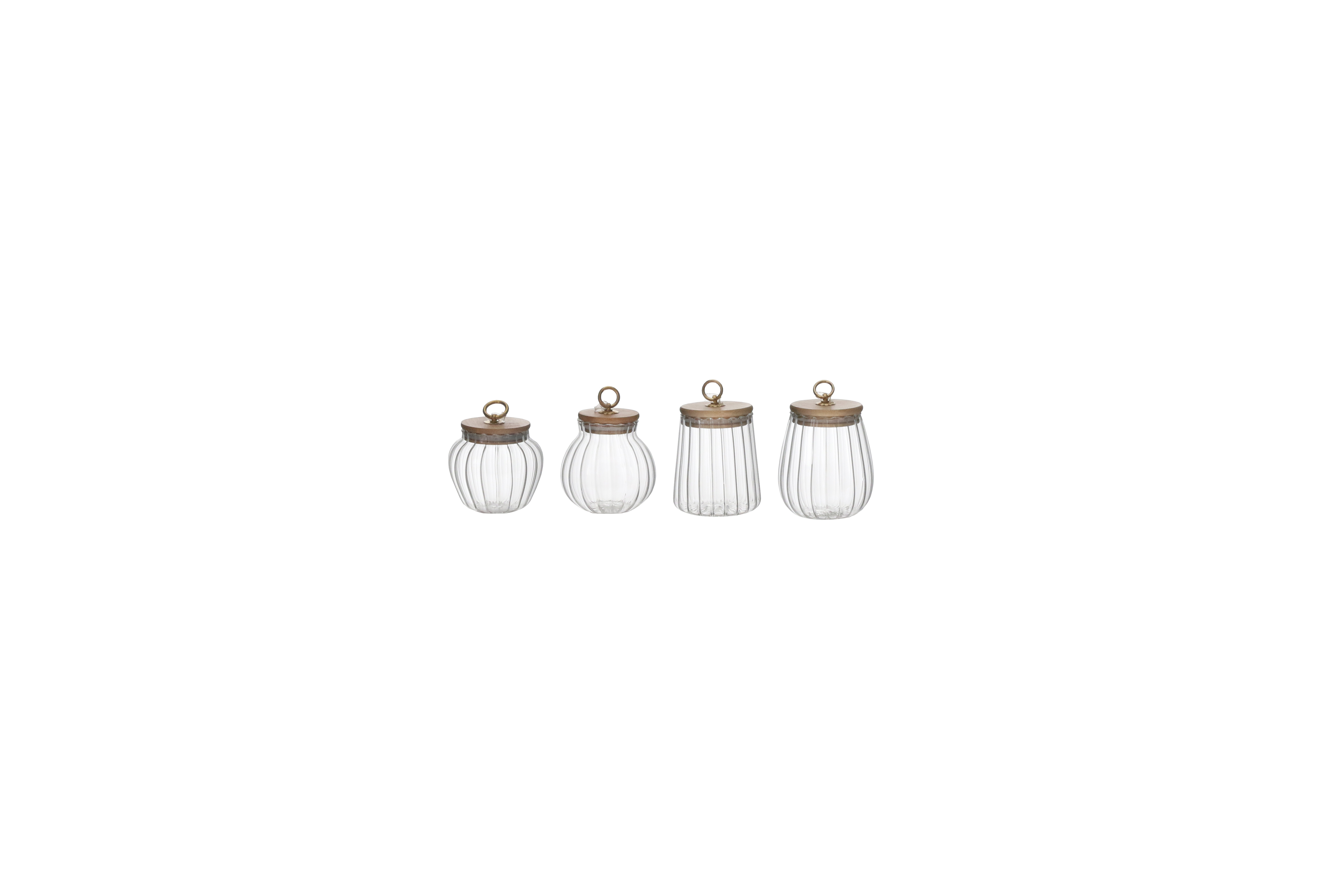 Borosilicate Glass Canister;storage Jar;bamboo Lid;acacia Lid;kitchen;dining;glassware