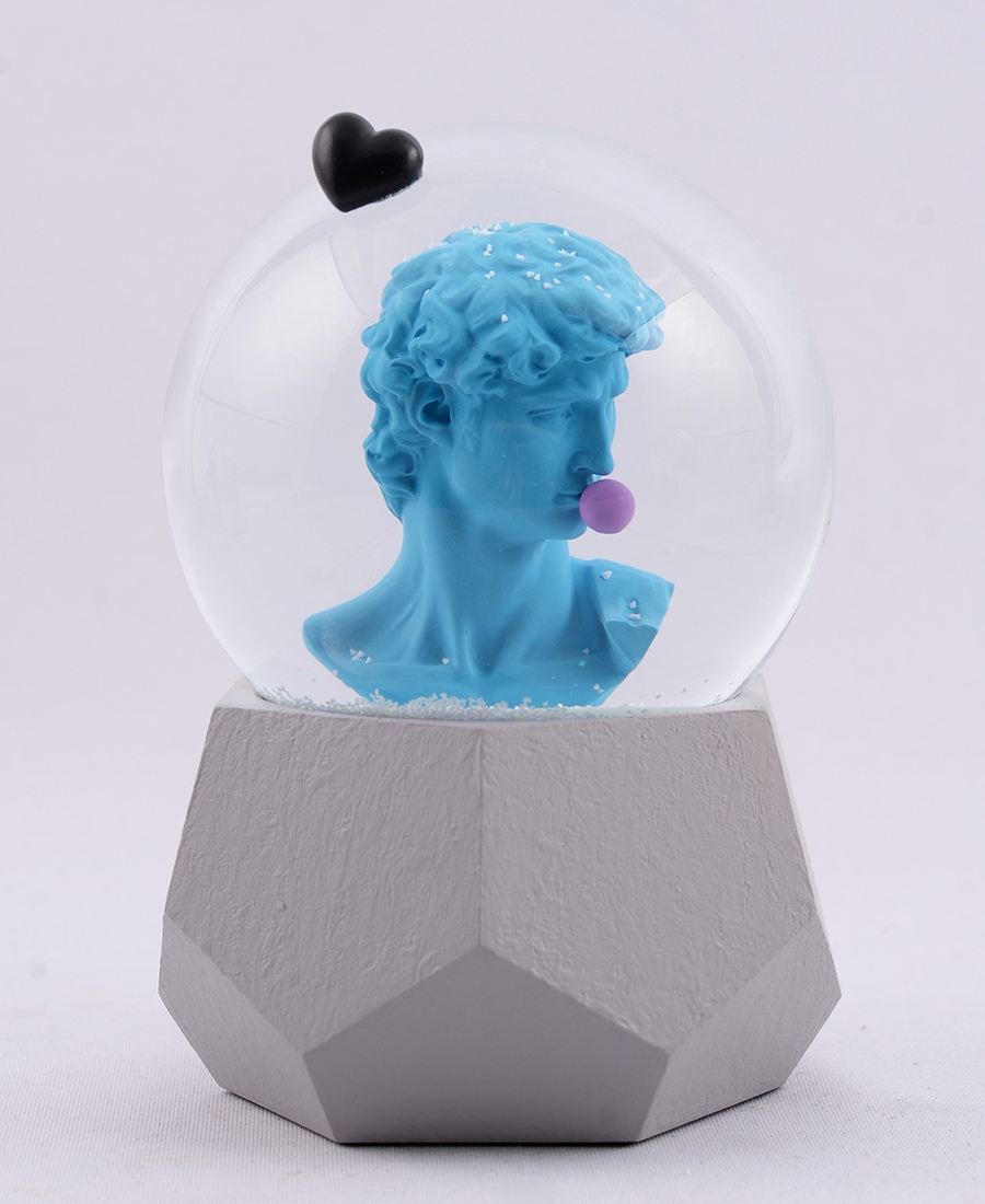 100mm Blue Fun David water globe