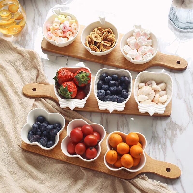breakfast set, snack dish