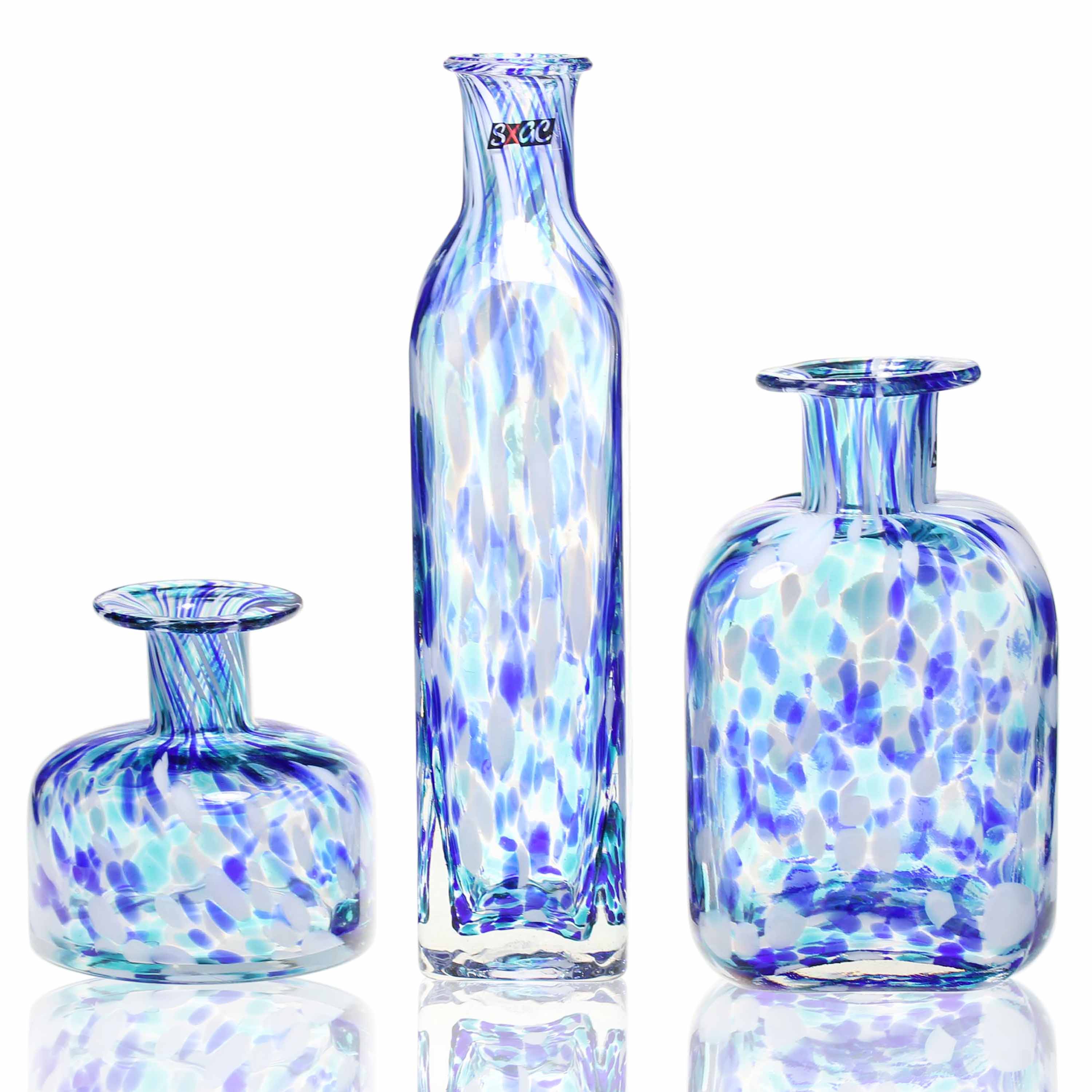 White Dot Clear Nordic Minimalist Round Ball Bud Flower Arrangement Small Glass Vase Wholesale Top