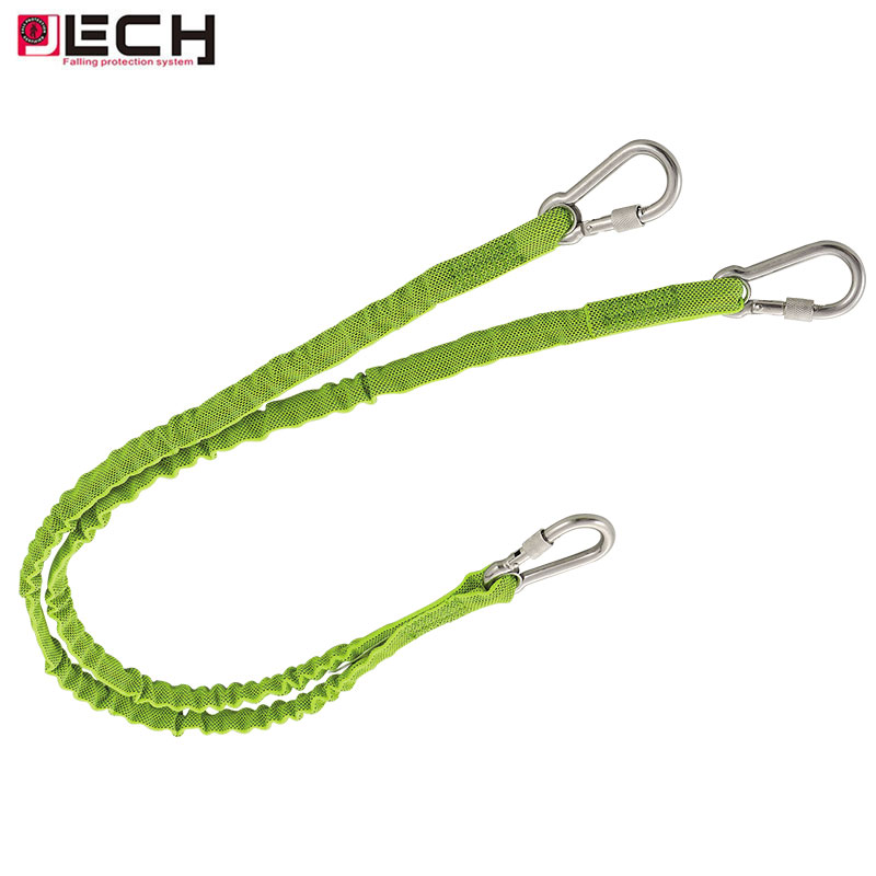 JECH Hot Sale Scaffolding Three Hooks Safety Tool Lanyards With Carabiner Fall Protection