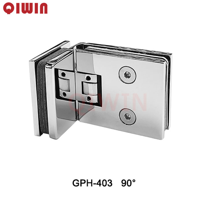 Shower glass clamp, shower hinge