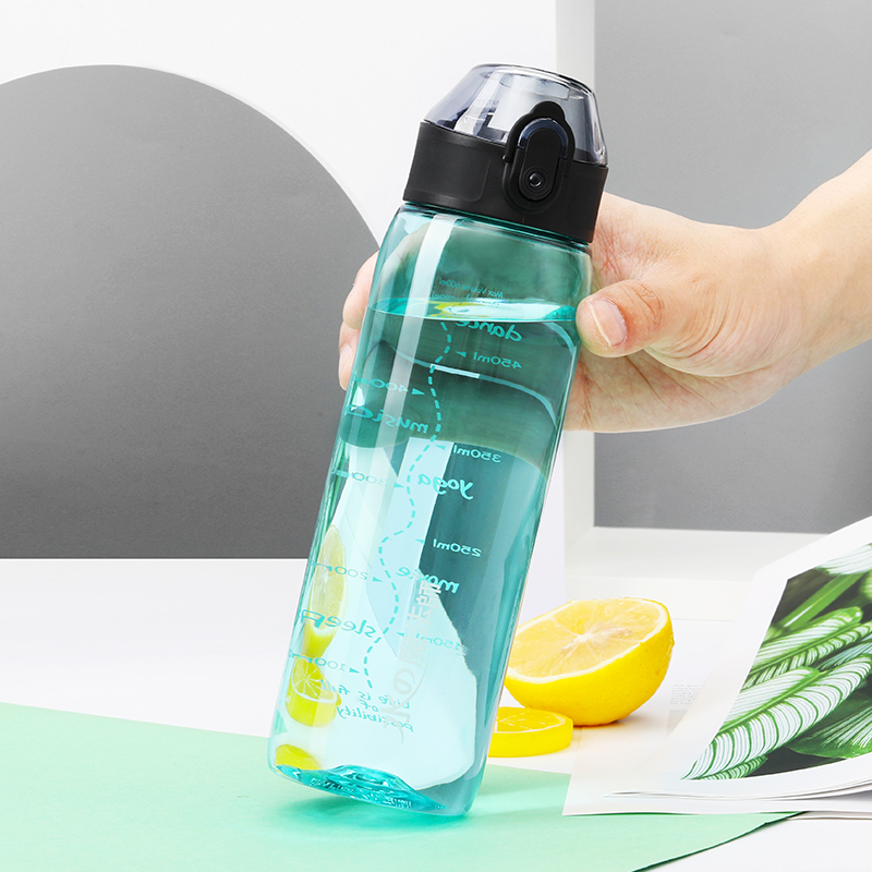 UZSPACE 600ml customized logo tritan BPA free gym portable plastic water bottle for sport fitness