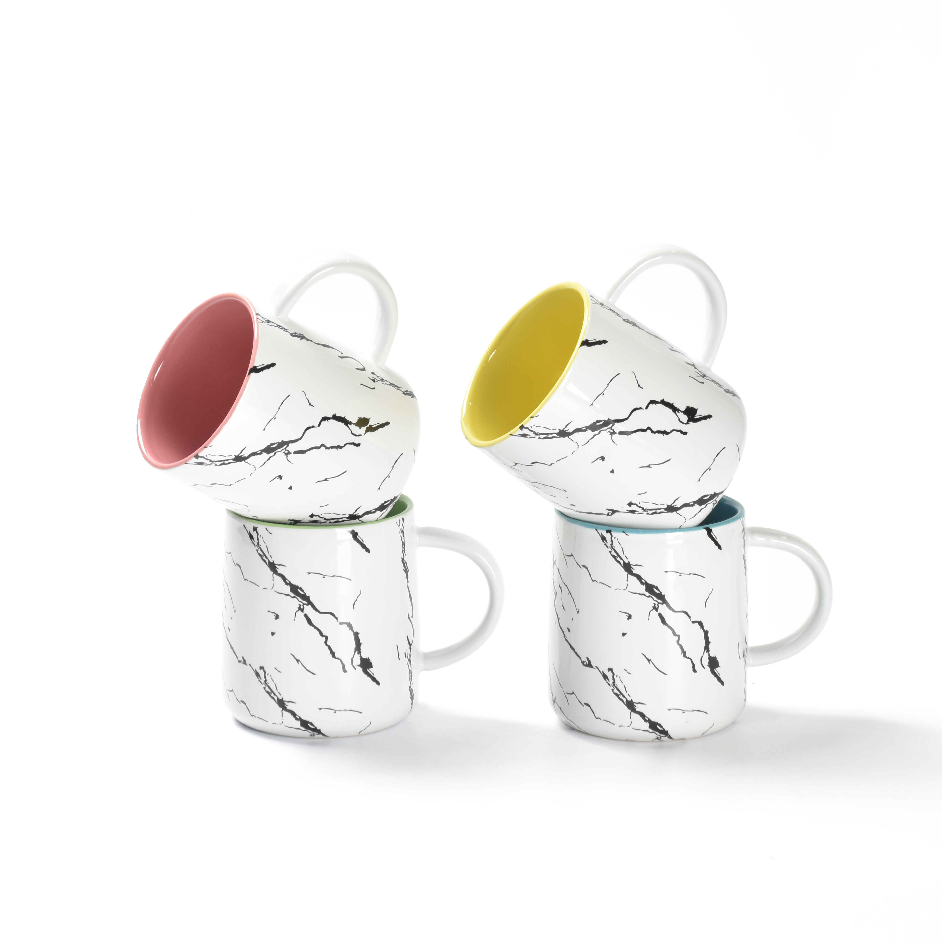 Amazon Custom Color Coffee Marble Ceramic Mugs