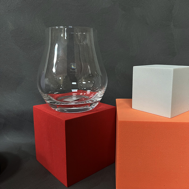 Tasting Whiskey glass Curved Stylish Whiskey Sipping Tulip Glass Tumbler for Bourbon, Scotch