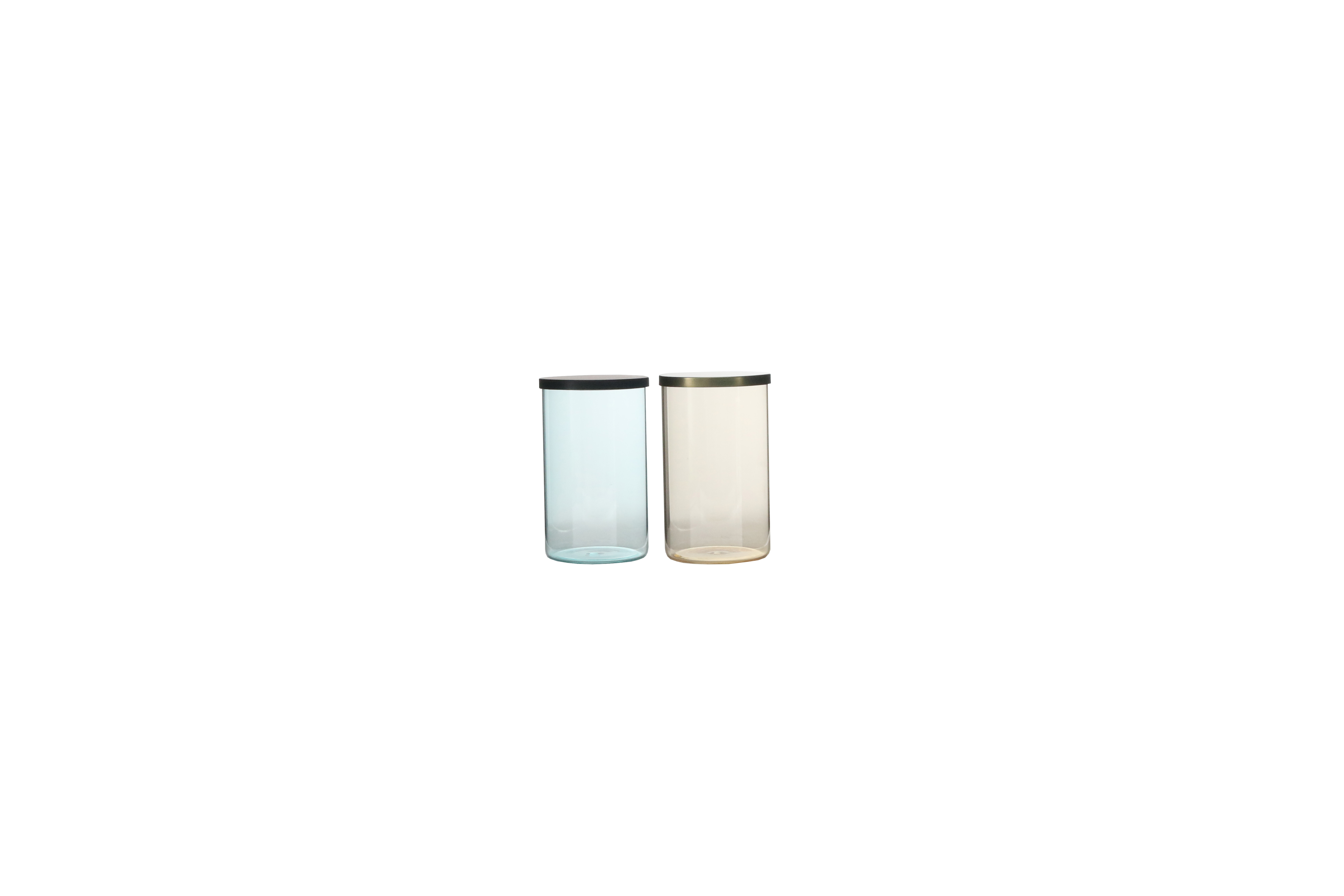 Borosilicate Glass Canister;color Sprayed;plastic Lid;bamboo Lid;acacia Lid;kitchen;dining;glassware