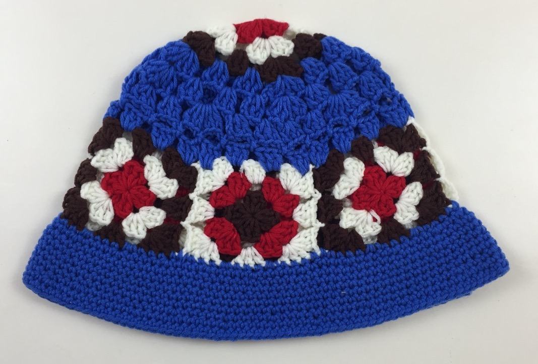 Knitted Crochet bucket hat
