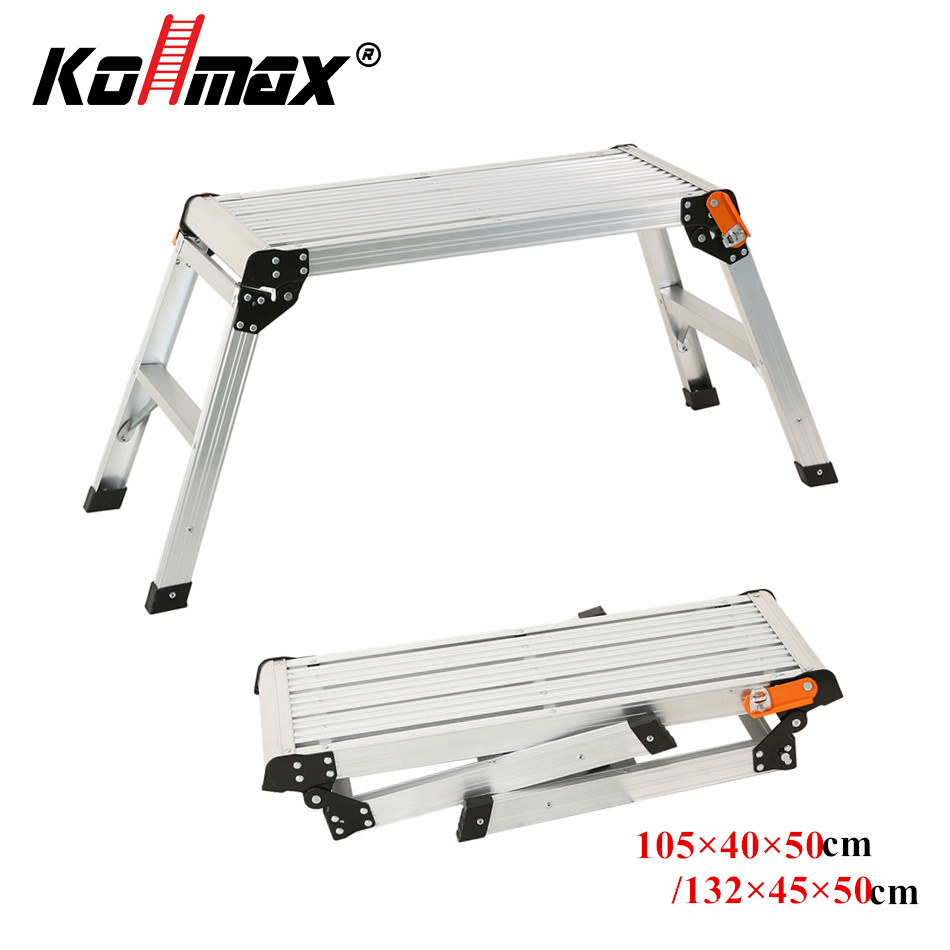 Kollmax Heavy Duty RV Step Stool Aluminum Work Platform Non-Slip Folding Bench Portable Step Ladder