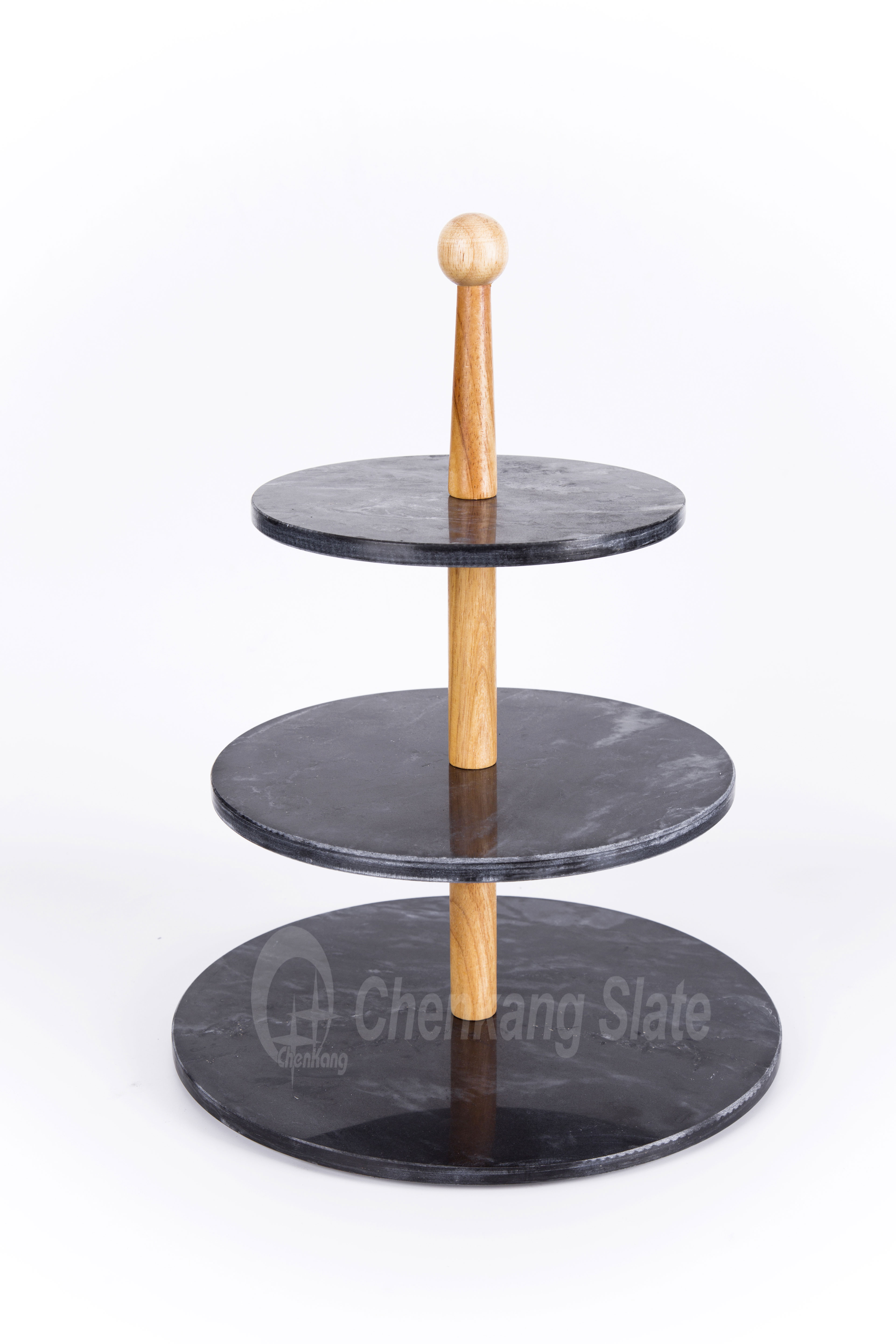 3 Tier White Marble Cake Stand