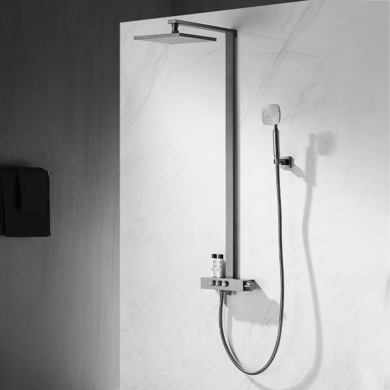 FLOVA Thermostatic bath/shower mixer Pressure Balance with GoClick-3 volume control buttons
