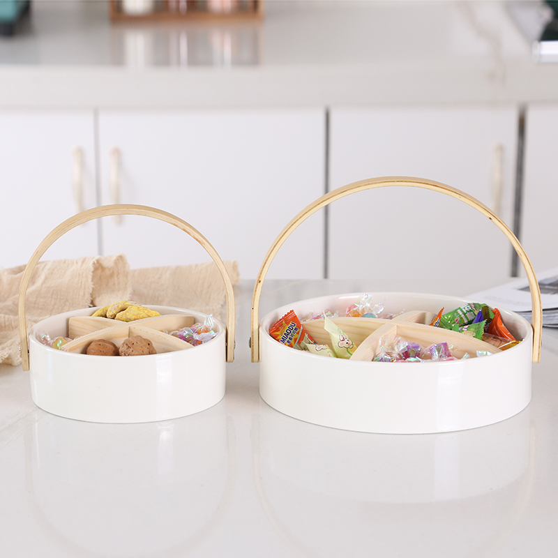 Ceramic basket, Stoneware Holder, Snack Organizer, Frute Storage