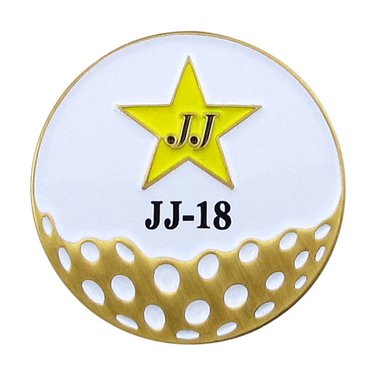 Branded Copper Enamel Golf Ball Marker