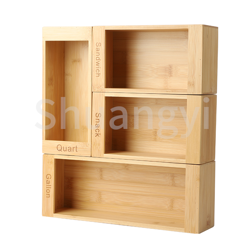 Bamboo storage box-4sets