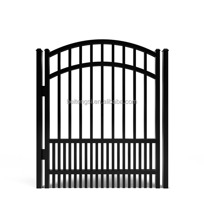 Metal Powder Coated Aluminum Slat Panels Walkway Gate For Villa Factory School Yard Garden