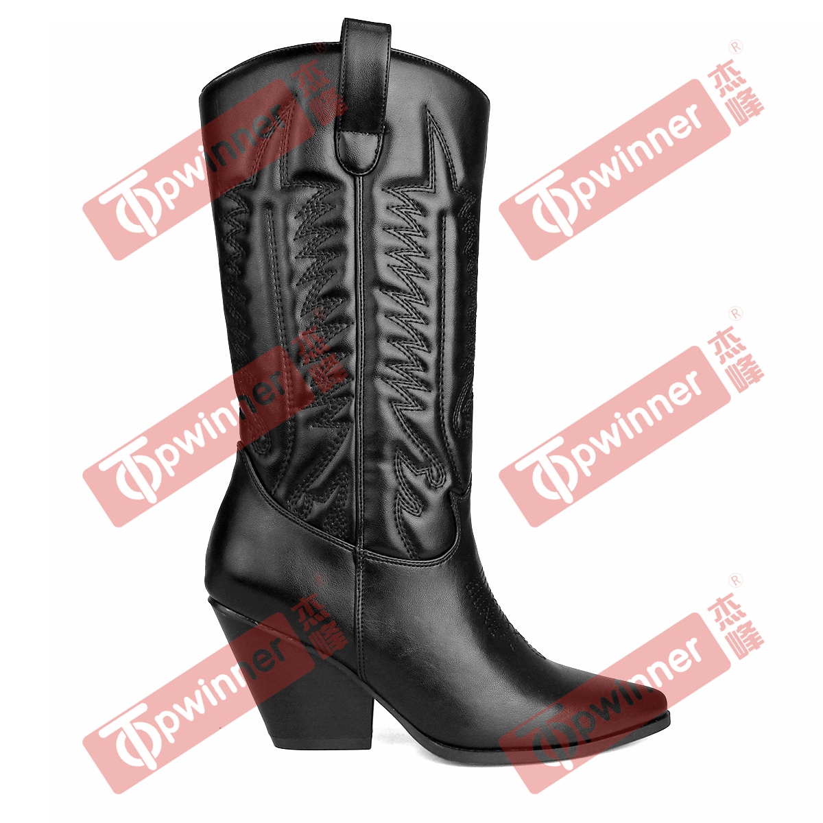 Electric embroidered western cowboy boots