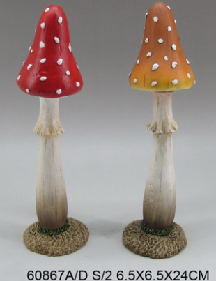 Polyresin Mushroom Statue