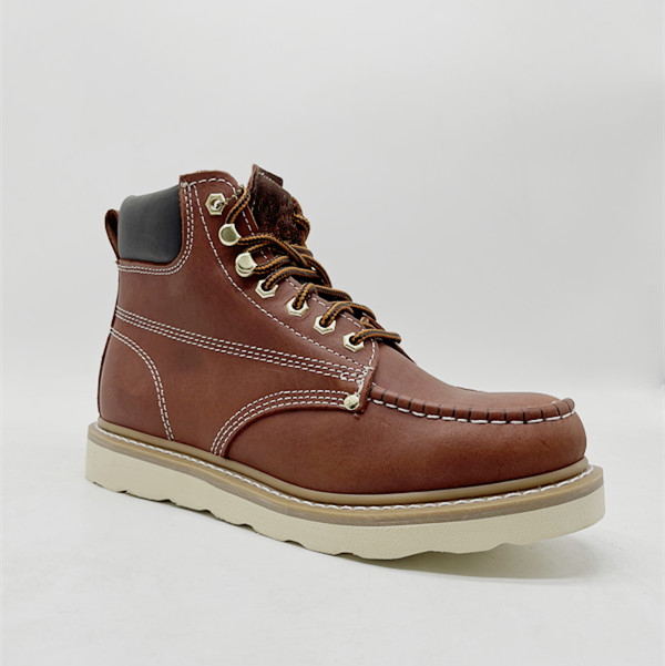 Men's goodyear middle cut Nubuck cattle leather work shoes
