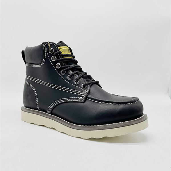 Men's goodyear middle cut Nubuck cattle leather work shoes