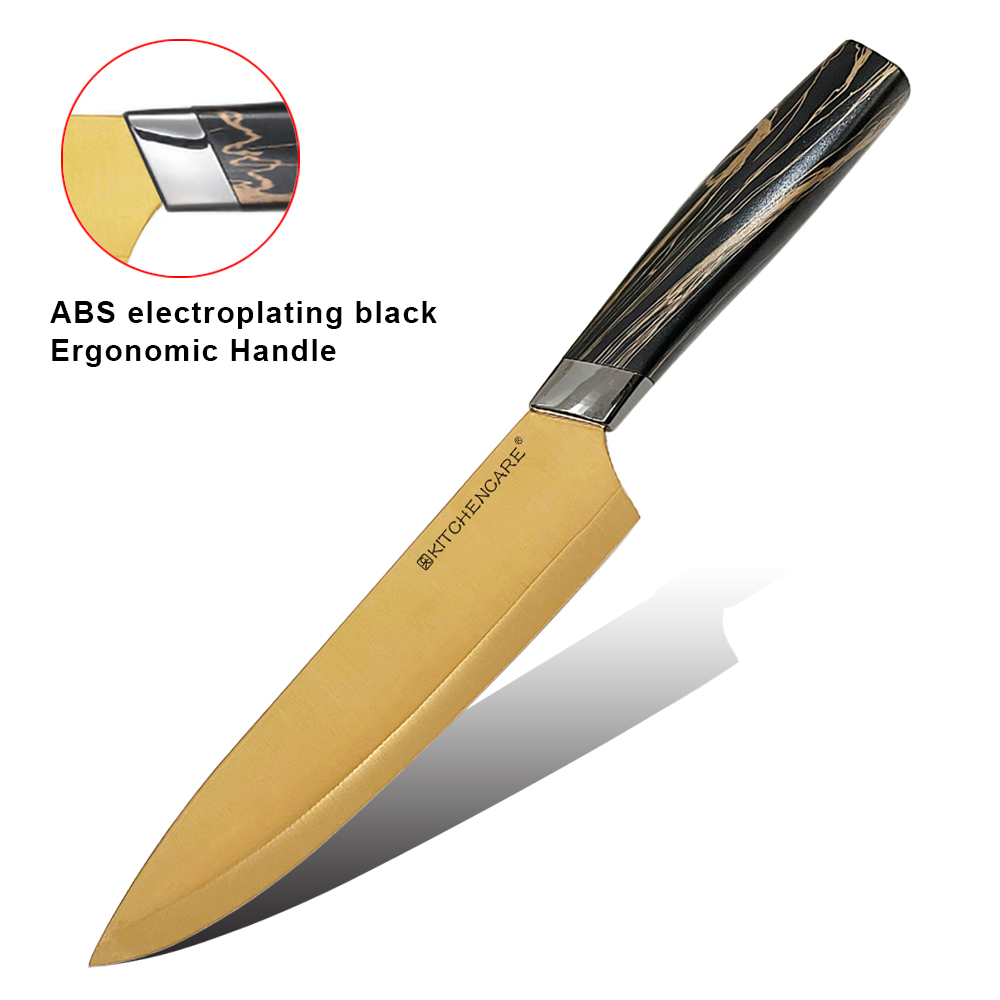 Hip-home chef knives stainless steel gold meat knife kitchen knives