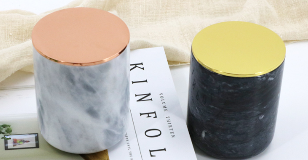 Marble candle cup pen holder storage jar
