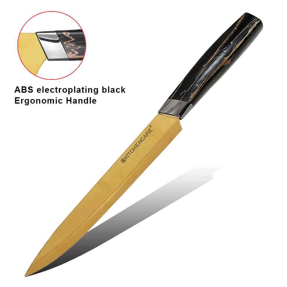 Hip-home carving knife stainless steel hot selling gold kitchen knife