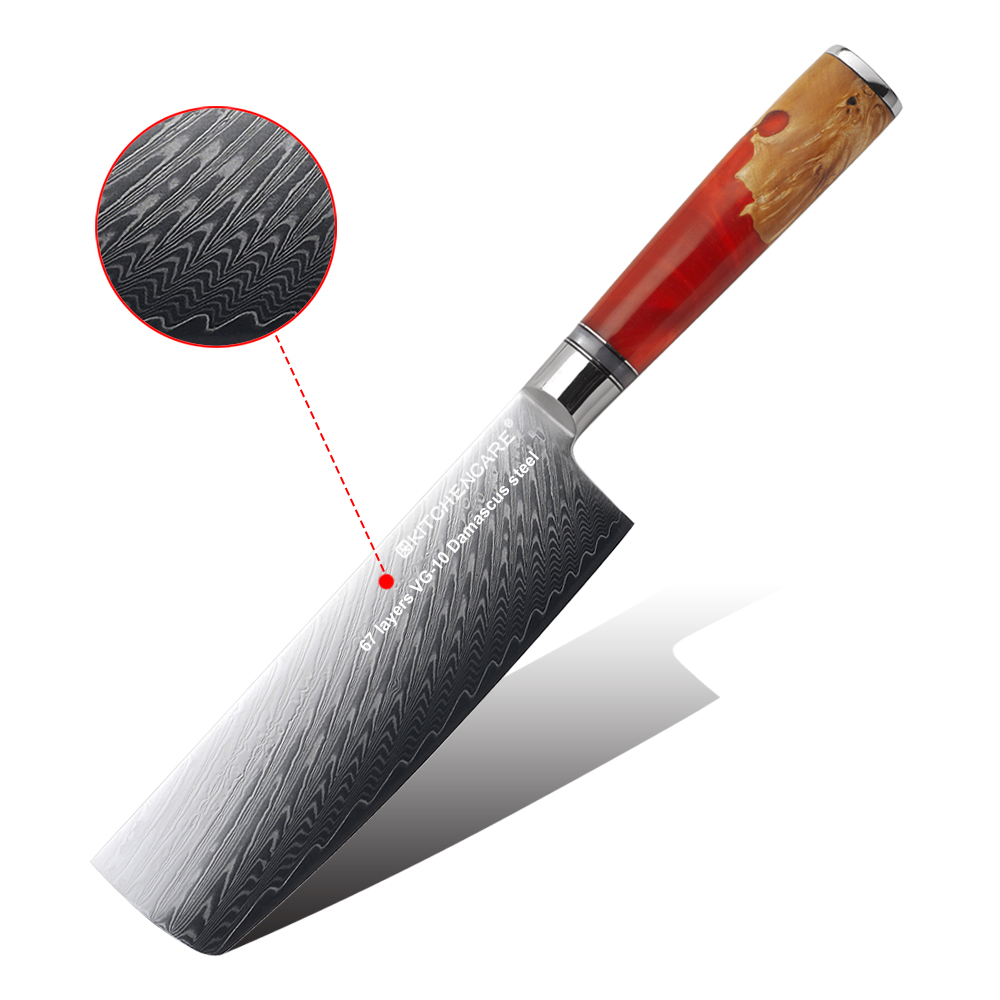 Hip-home nakiri knife Damascus steel kitchen vegetable knife