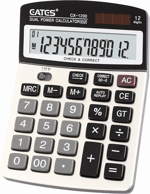 Check & Correct 12-Digits Office Business Calculator ABS Good Quality Desktop Calculator