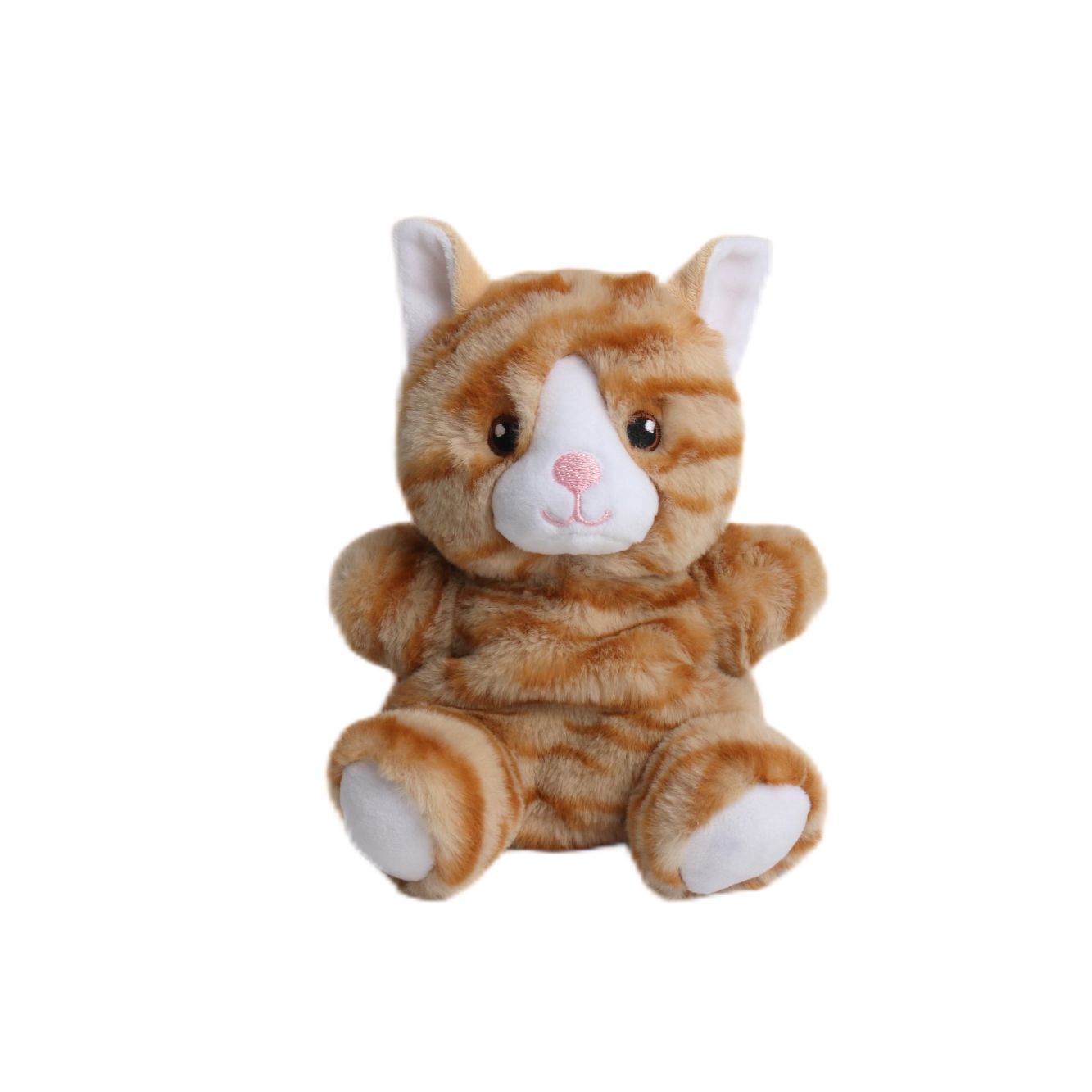 100% recycled plush cat with recycled particles fiiling