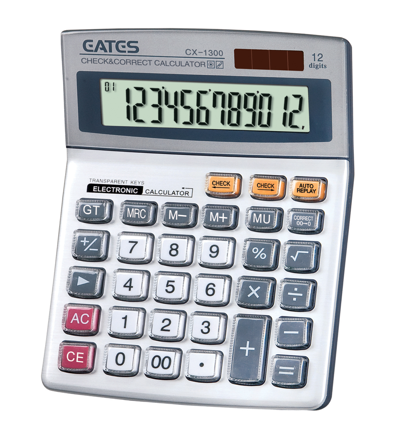 Check Correct 12-Digits Office Business Calculator ABS Big Size Desktop Calculator