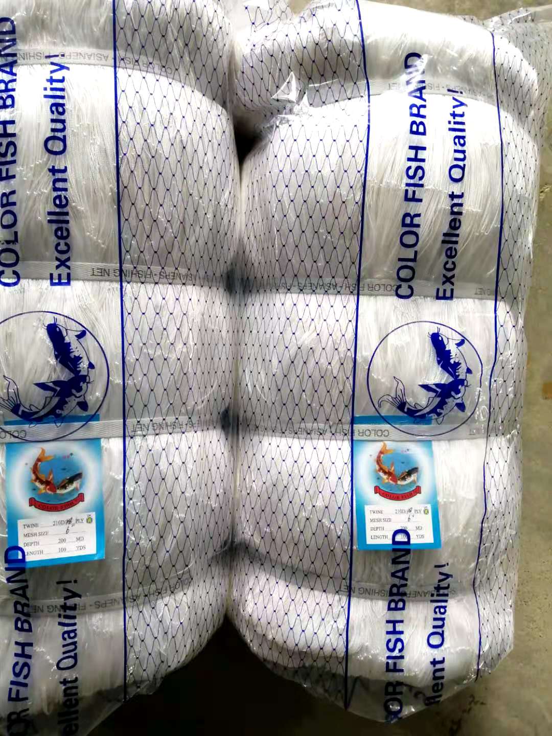 Color Fish Brand 400md Monofilament Fishing Net,0.16mm-0.60mm For West Africa Market