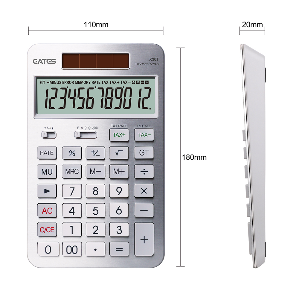 12 Digits Aluminum TAX Calculator