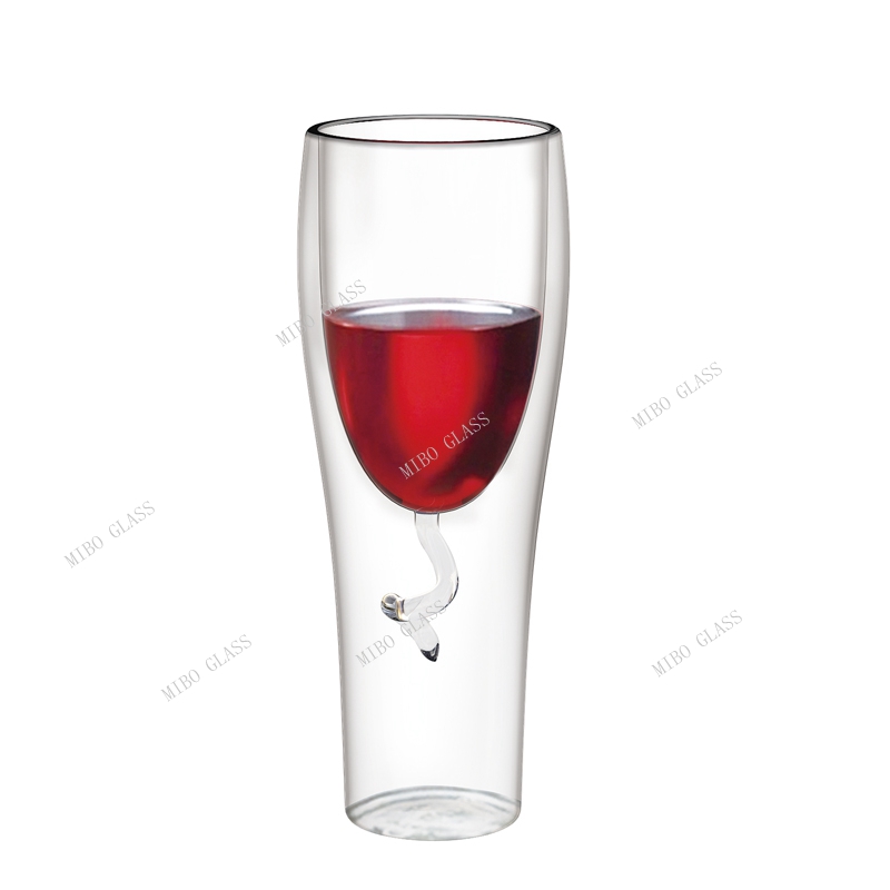 Double wall glass,wine glass