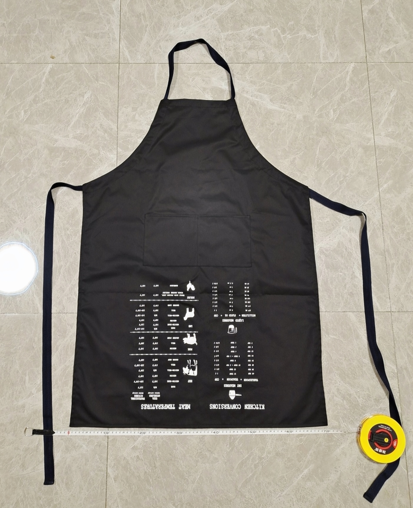 【Henan Lead】poly-cotton twill recipe apron supplier long bib cooking apron printed tunnel neck strap