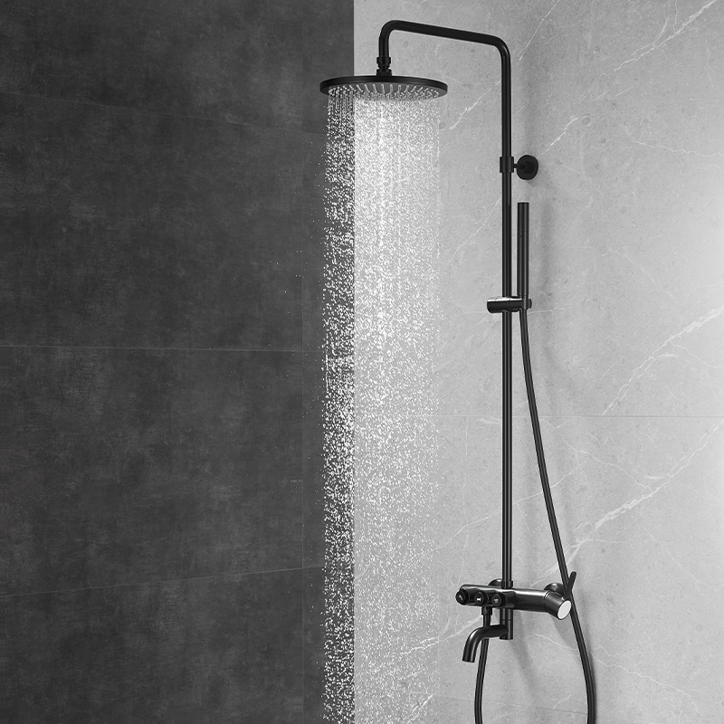 FLOVA Single lever bath/shower mixer with GoClick-3 buttons - Brushed Gold