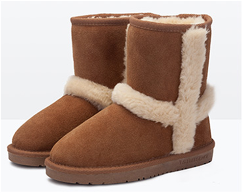 Fashion Sheepskin/Fake fur Snow Boot Water-Resistant Suede mouth casual shoes driving shoes