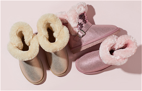 Sheepskin/Fake fur Snow Boot Water-Resistant Suede mouth casual shoes driving shoes PU Sequins