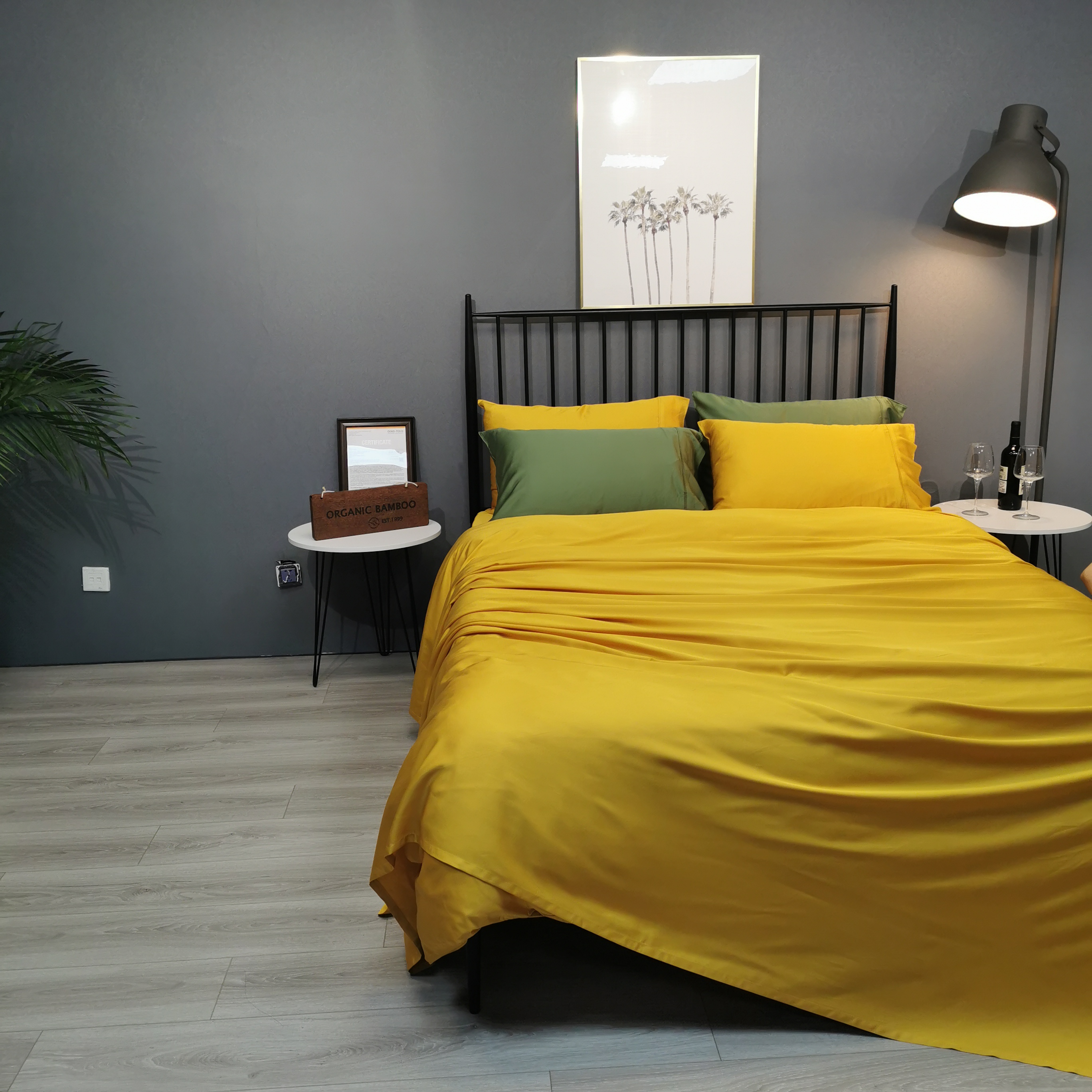 300TC Bamboo bedsheets and cooling bed sheet set luxury