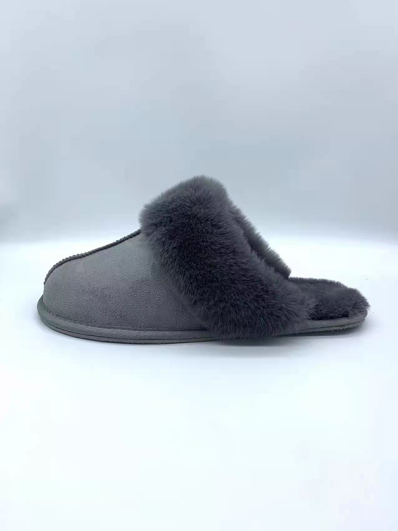 Slippers Sheepskin Mule/Fake fur Slip on Winter Bootie Water-Resistant Velvet Sheepskin Slippers