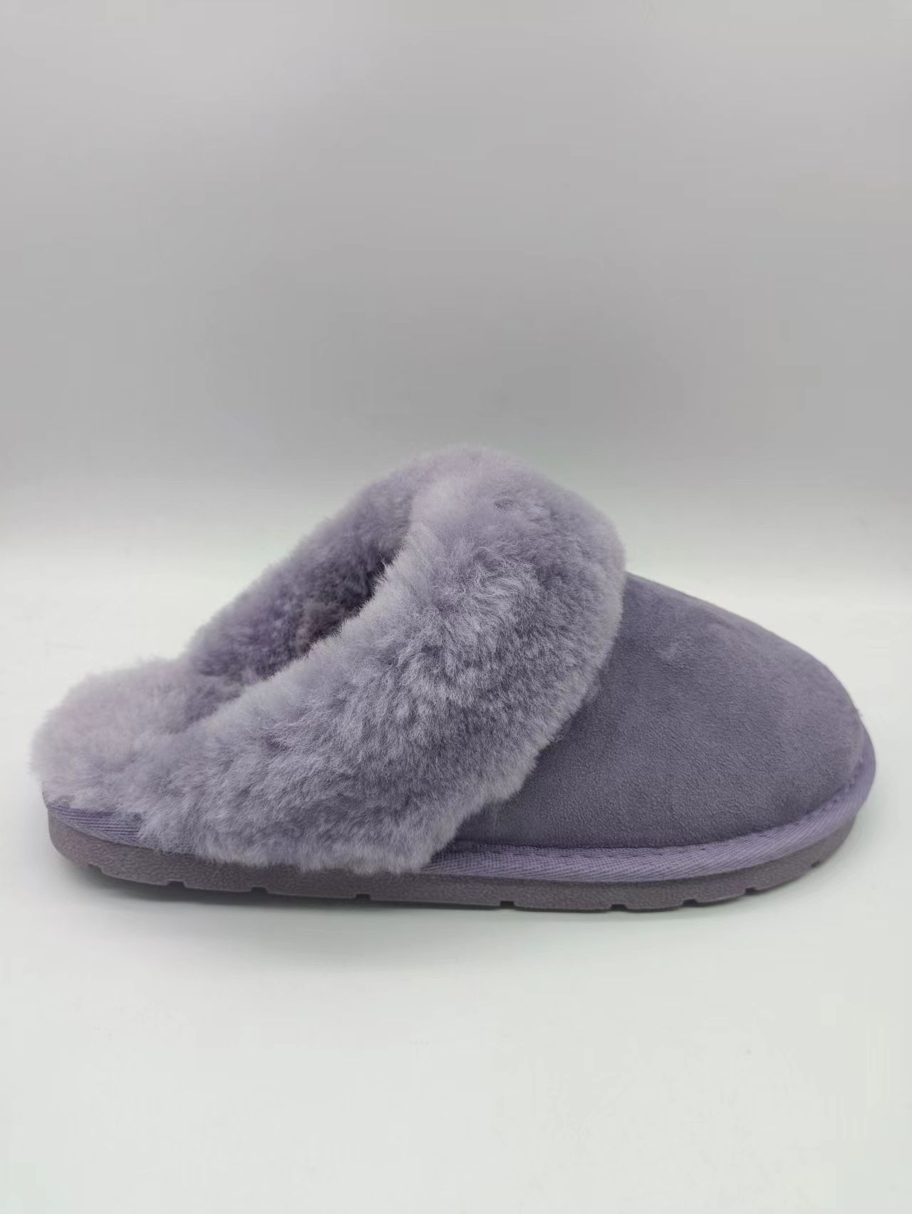 Slippers Sheepskin Mule/Fake fur Slip on Winter Bootie Water-Resistant Velvet Sheepskin Slippers