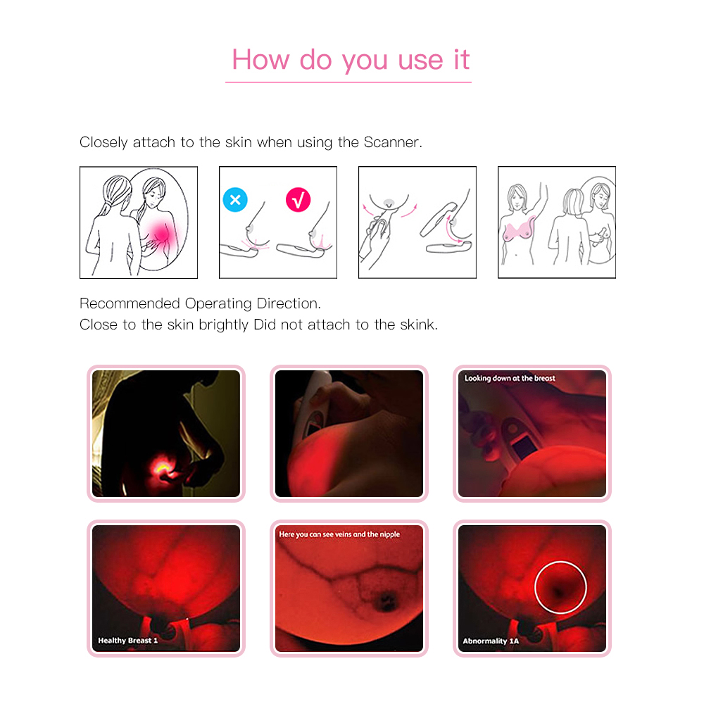 XS01 Breast light screening device for the breast cancer early detection women self examination